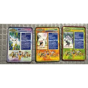 Lot Of 3 Vintage Digimon TacoBell Metal Promo Gatomon Tokomon WereGarurumon Card